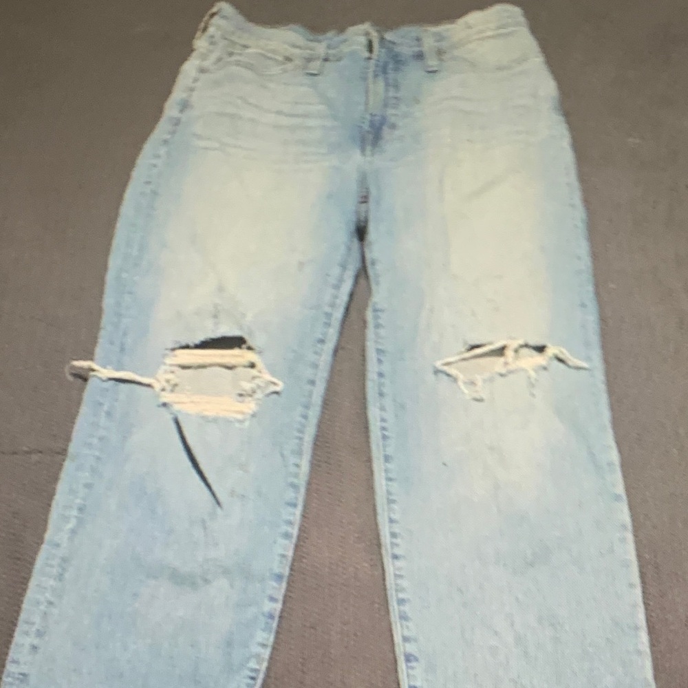 Madewell Light Blue Distressed Skinny Jeans